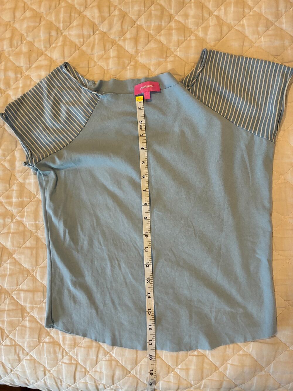 Edikted Blue Contrast Sleeve Top